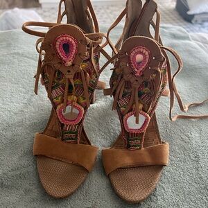 Sam Edelman cork Yvette heels